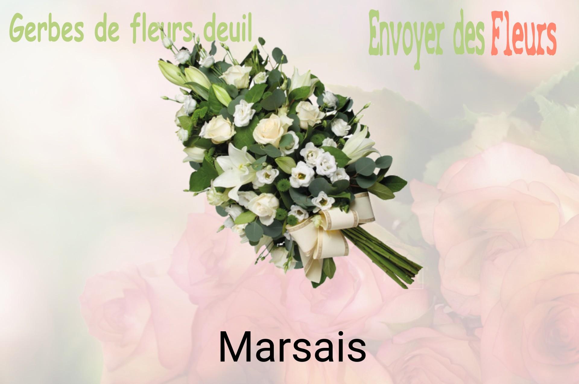 Gerbe de fleurs de deuil livrée à Marsais